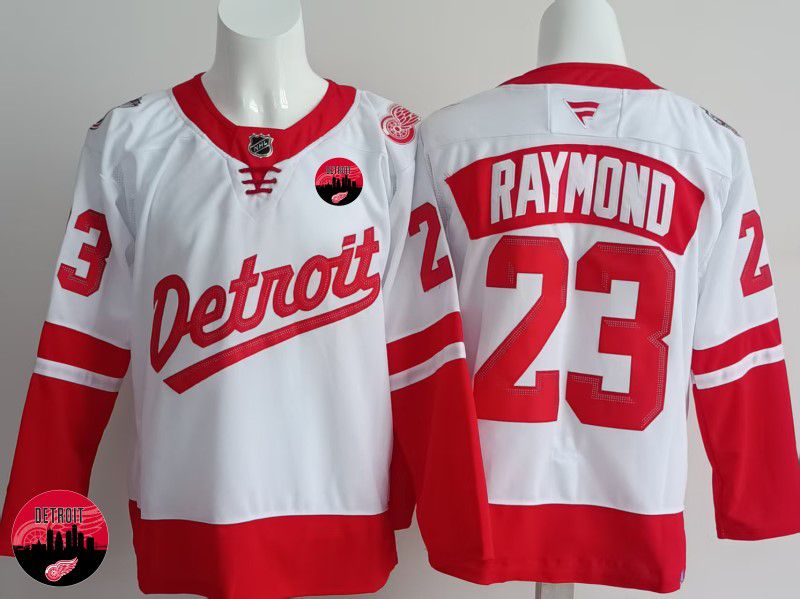 Men Detroit Red Wings #23 Raymond White 2025 Fanatics Home Premium NHL Jersey style 5->detroit red wings->NHL Jersey